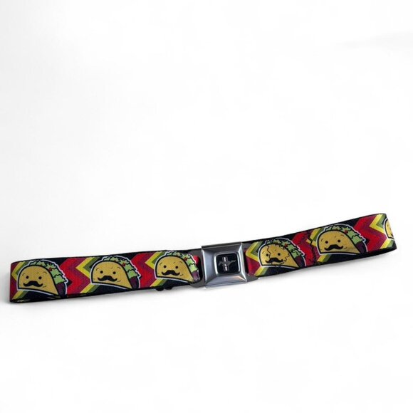 Buckle-Down Adjustable Belt Ford Mustang Buckle Taco Motif Design Seat Belt. - Picture 8 of 8